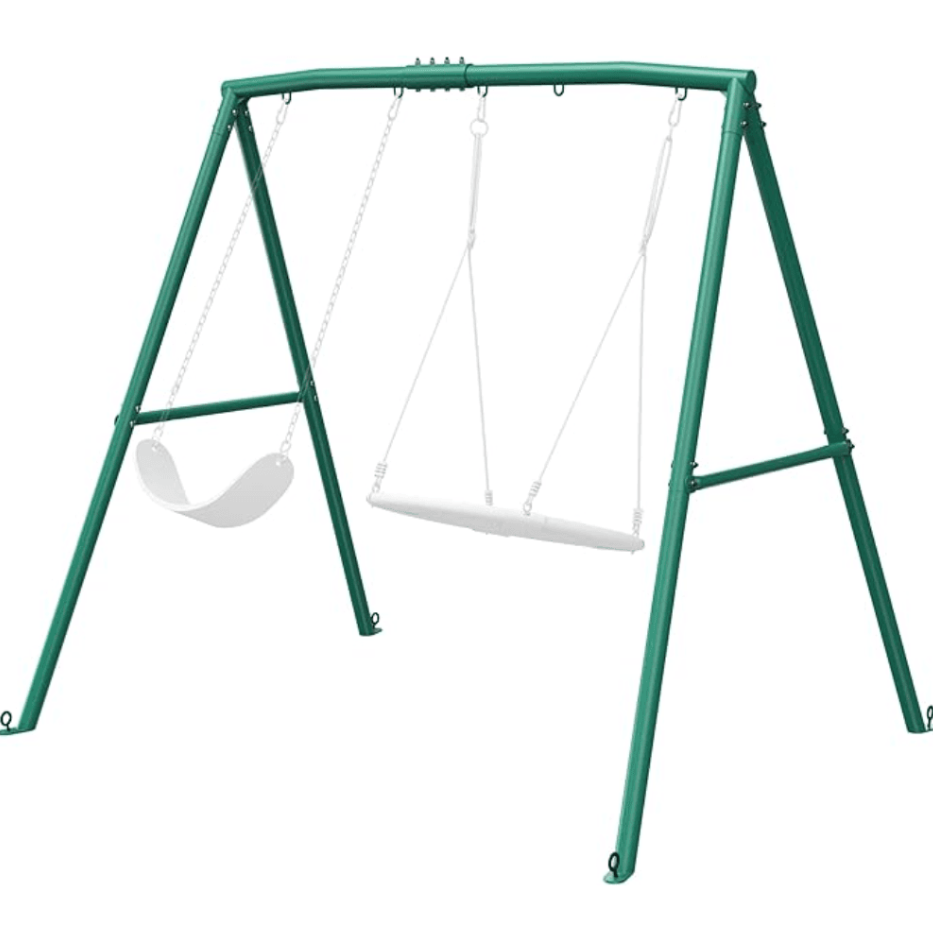 1-87 440lbs Extra Large Metal Swing Frame with 5 Hanging Hooks, Heavy Duty A-Frame Swing Stand - Image 1
