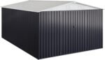 10 ft. W x 14 ft. D Outdoor Metal Shed Storage with Updated Frame Structure and Lockable Doors, White (140 Sq. Ft） - Image 4