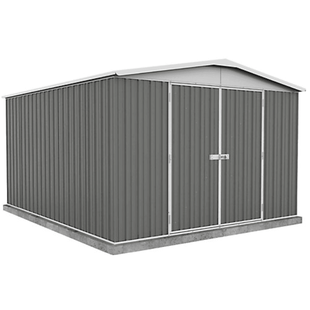 Untitled-design-40-1 10 ft. W x 12 ft. D Outdoor Metal Storage Shed in Gray (120 sq. ft.) - Image 1