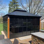 12′ x 14′ Hardtop Gazebo For Patio Screen House Backyard Sunroom - Image 4