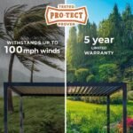 14×10 Sarasota Steel Louvered Pergola - Image 2