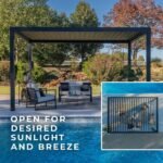 14×10 Sarasota Steel Louvered Pergola - Image 4