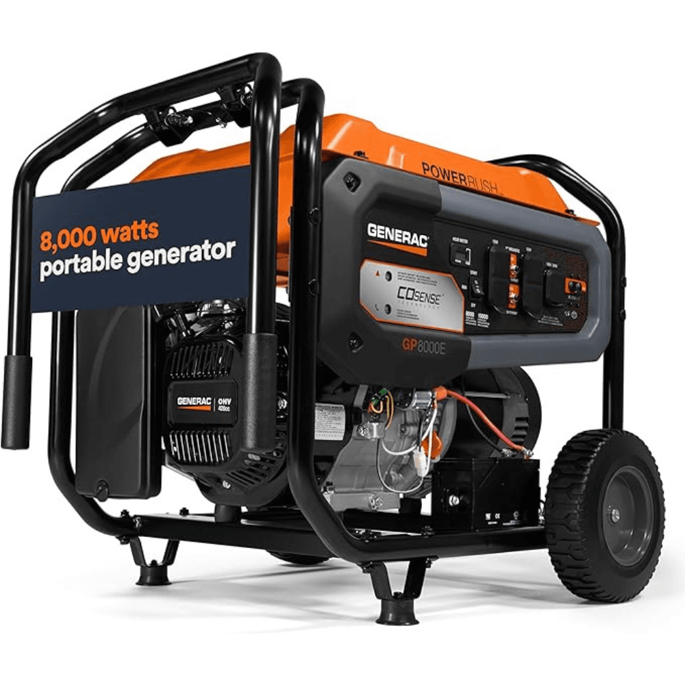 laa-1 10,000 / 8,000 Watt Generac Portable Generator With Electric Start – GP8000E - Image 1