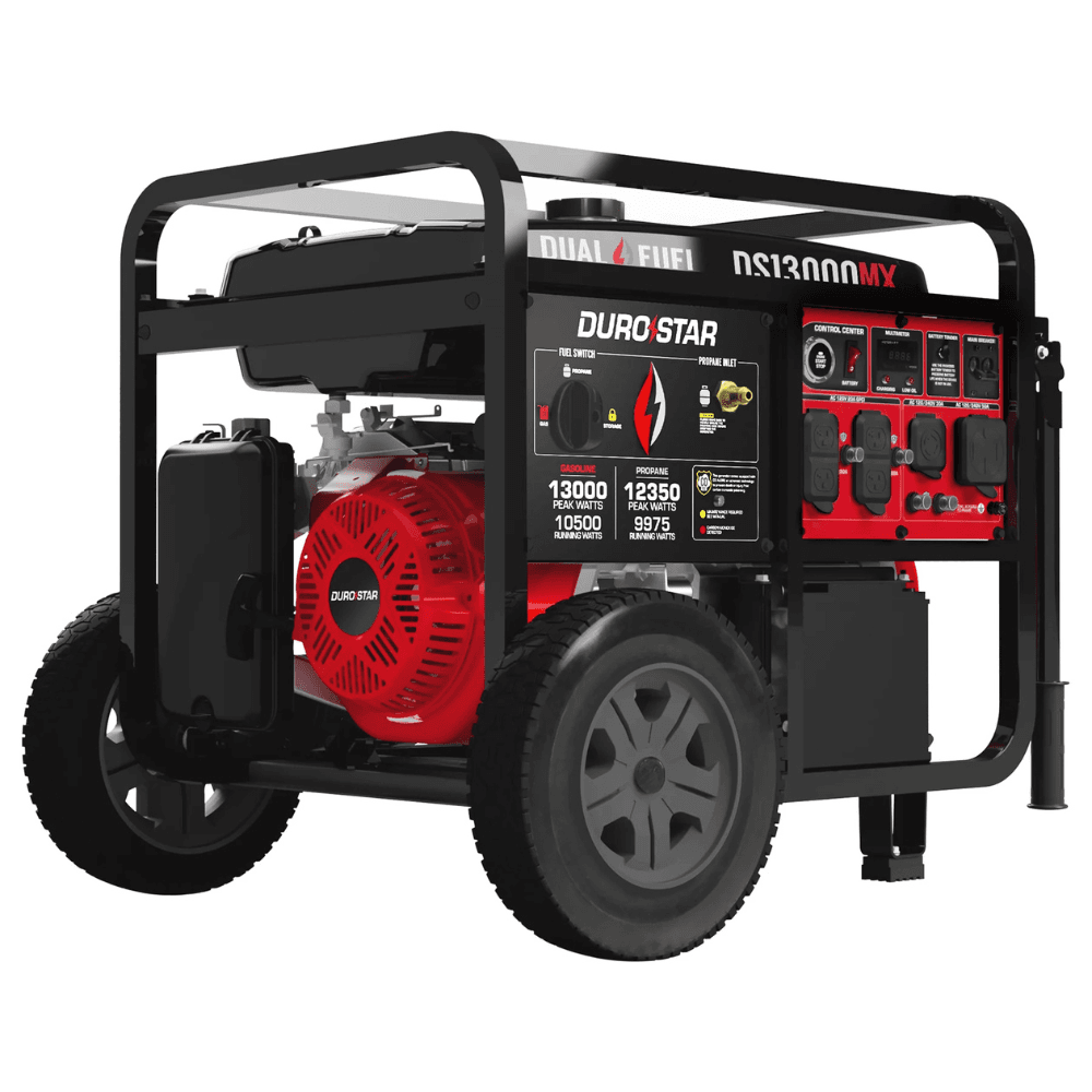 laodd-1 13000-Watt Push Button Start Dual Fuel Gas and Propane Powered Portable Generator - Image 1
