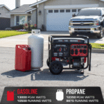 13000-Watt Push Button Start Dual Fuel Gas and Propane Powered Portable Generator - Image 3